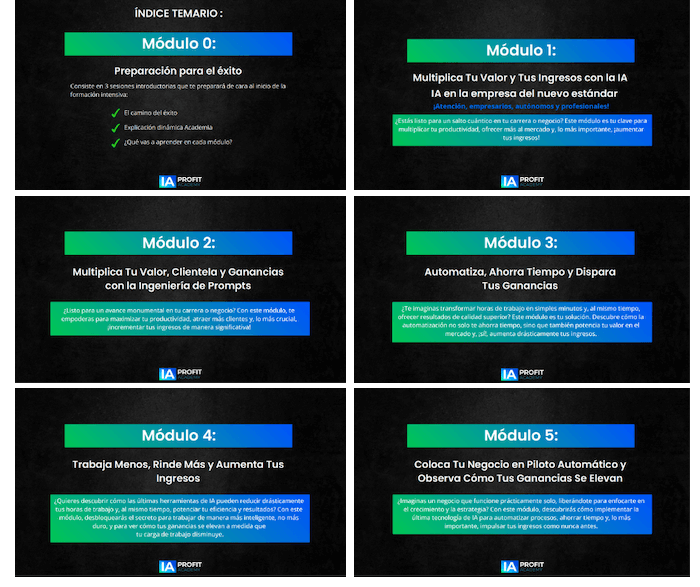 Curso de IA Profit Academy.